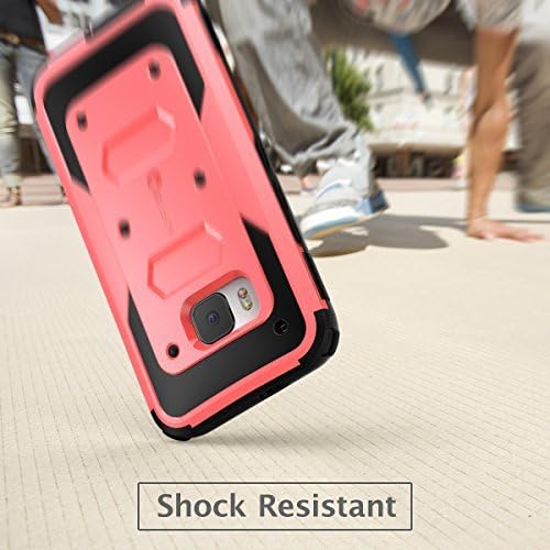HTC One M9 Case, Armorbox i-Blason HTC One Hima M9 built in Screen Protector Full body Heavy Duty Protection Shock Reduction Bumper Corner (Pink)