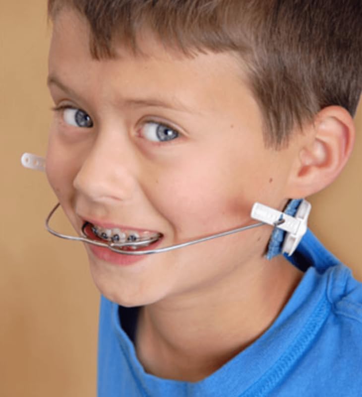 Blue Color Teeth Model Brackets Ortho Headgear Neck Pack