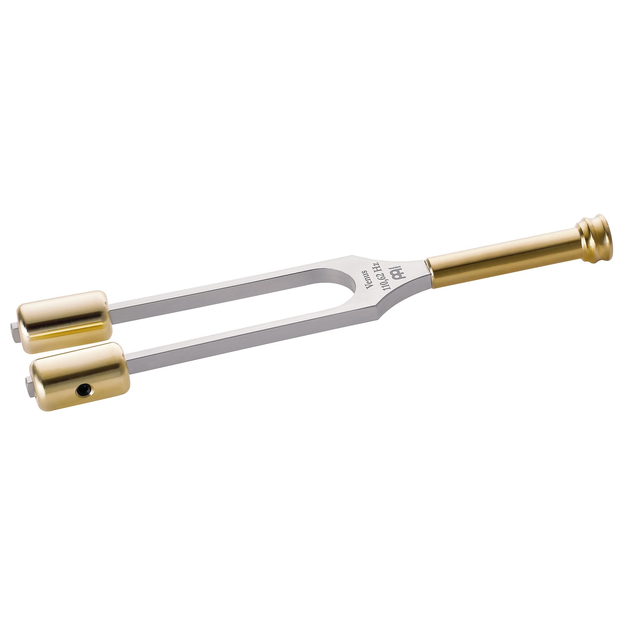 Sonic Energy Grounding Therapie Stimmgabel, Venus (TTF-V-G) | 110,62 Hz, Ton A2, 18,5 cm lang, 162 g, in Deutschland gefertigt, inkl. Hülle und 2x Aufsatz, vernickelter Stahl, ECOBRASS