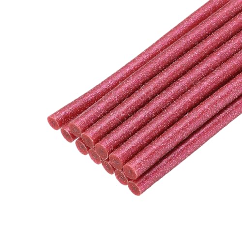 uxcell Mini Hot Glue Sticks for Glue Gun 7mm x 100mm Glitter Rose 12pcs