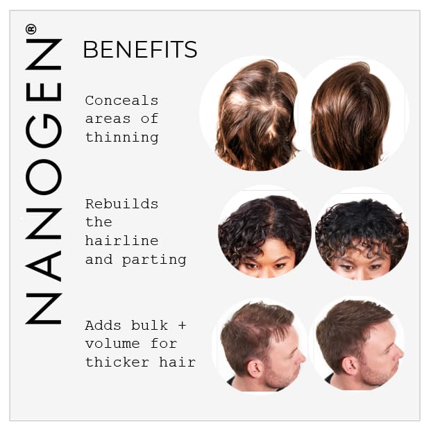 Image of Nanogen Keratin Thickening Hair Fibres Hair Touch Up, 30g - White