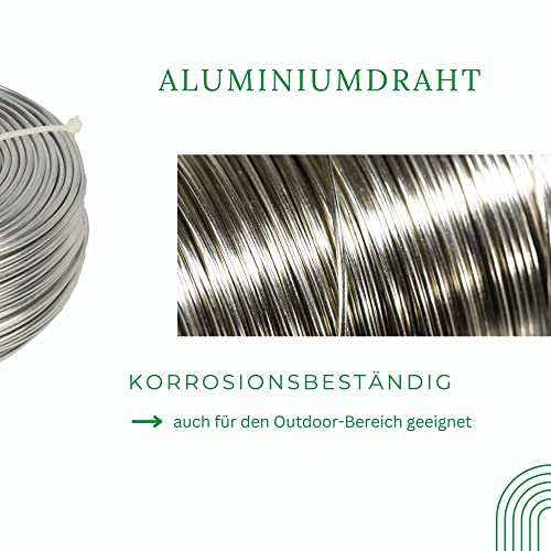 Novaliv Aluminium Wire Diameter 2.5 mm I Craft Wire Silver I Aluminium Wire for Crafts Flower Wire Metal Wire Bending Wire Jewellery Wire - Image 4