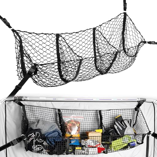 Wesnoy Heavy Duty Ice Fishing Tent Cargo Net - Expandable