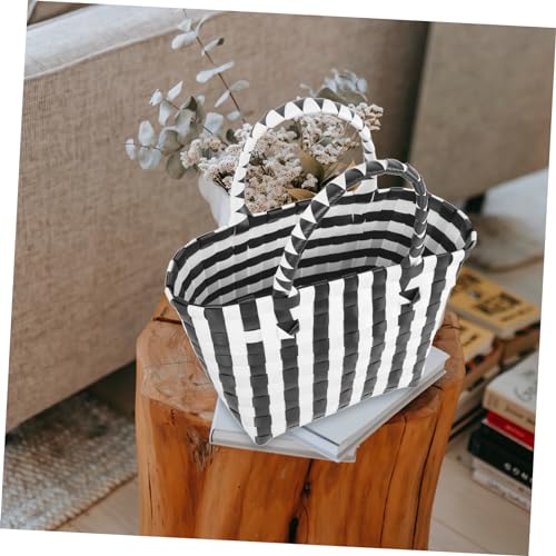 ABOOFAN cesta de vime bolsa de ombro de plástico baldes de saco de praia bolsas cesto de frutas cest