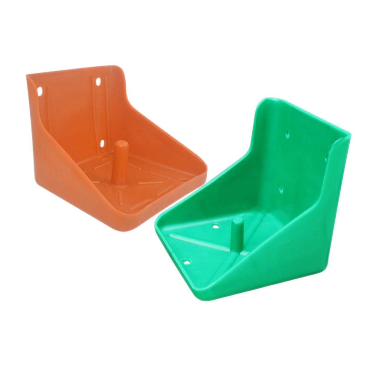 Toyvian Caja Plástica Práctica Múltiples Posiciones de Fijación Soporte para Bloques Minerales Pack de 2 Unidades para Ganado Ovino y Aves Adecuado para Uso Diario en Interiores
