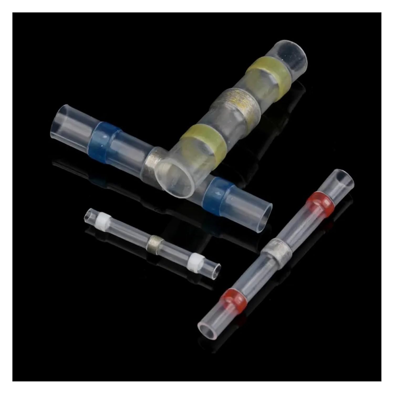 100PCS Heat Shrink Solder Sleeves Connectors 26-10 AWG Electrical Heat Shrinkable Terminals 4 Sizes VUQLDHAYZ
