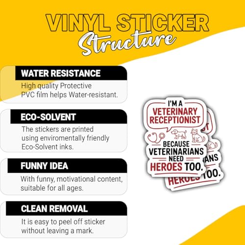 Calcomanías de vinilo resistentes e impermeables para la recepción de clínicas veterinarias, 3 ud 3