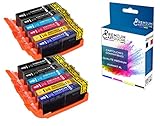  PREMIUM CARTOUCHE - 12 Cartouche Compatible pour Canon 580XL - 581XL Noir XXL (x2) + Cyan (x2) + Magenta (x2) + Jaune (x2) + Noir (x2) + Photo Bleu (x