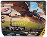 Dreamworks Dragons, How to Train Your Dragon, Genuine Toothless RC Steering Wheel with Flapping Wings and Adjustable Tail, Dragon Toys for Kids Ages 4 and Up