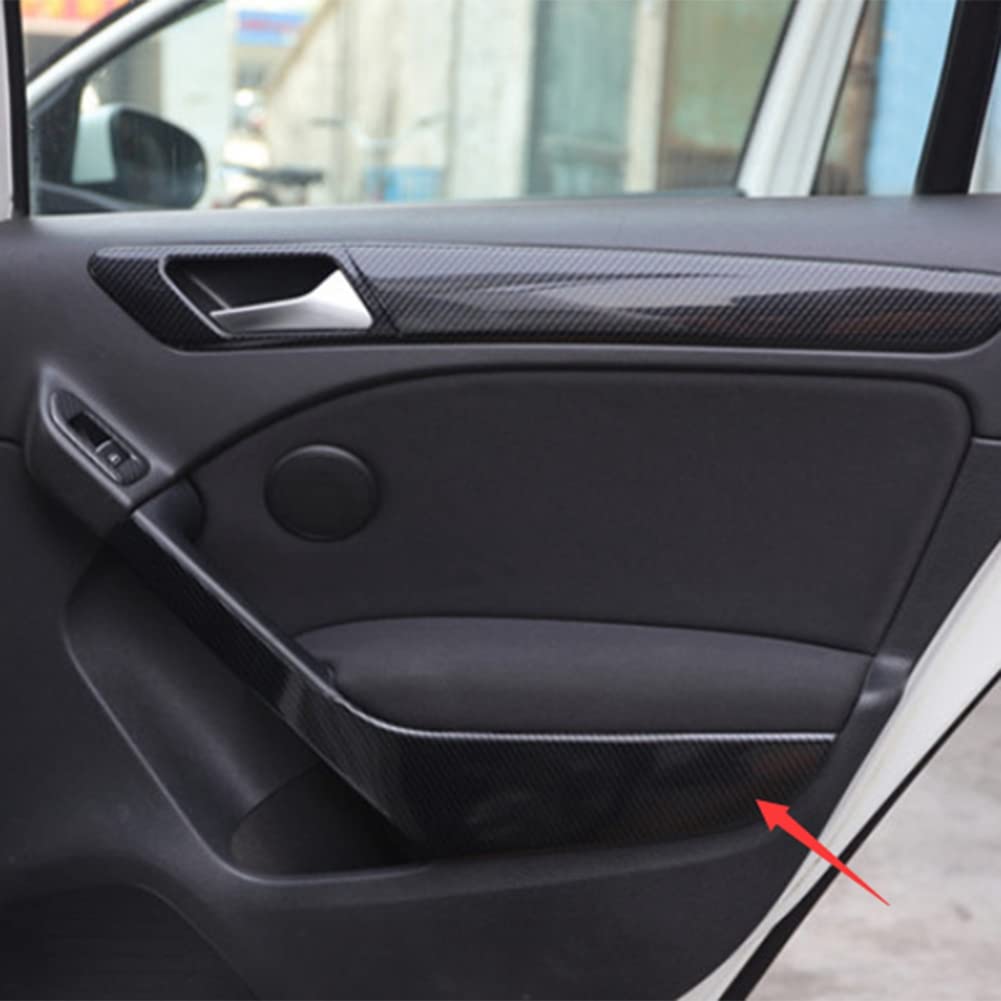 In Fibra di Carbonio Porta Interna Bracciolo Tirare Maniglia Striscia Copertura per Golf 6 MK6 -2008-2012 Accessori
