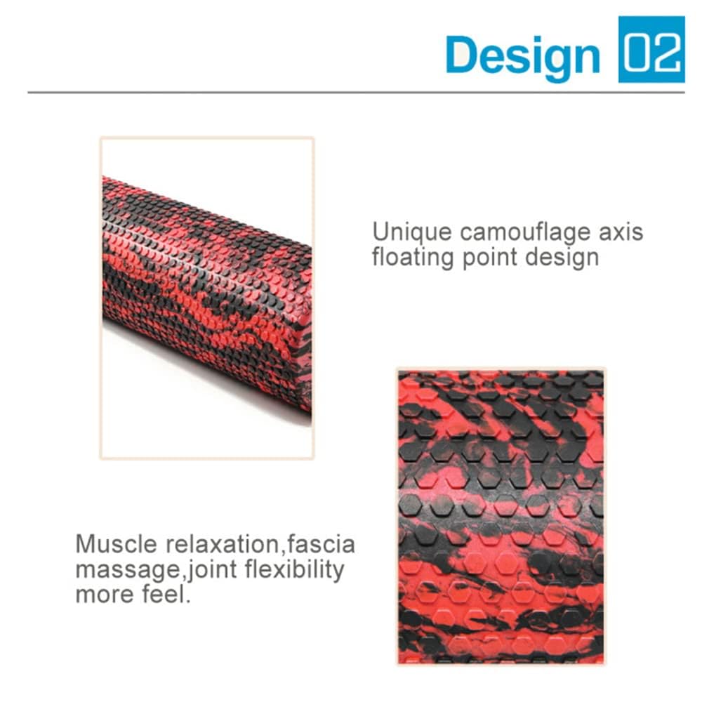 Faszienrolle mit 3D-Texturmassage, Foam Roller zur Muskelverspannungen lindern, mittlere Härte Selbstmassage Fazienrolle für rücken wirbelsäule rücken Beine,60cm