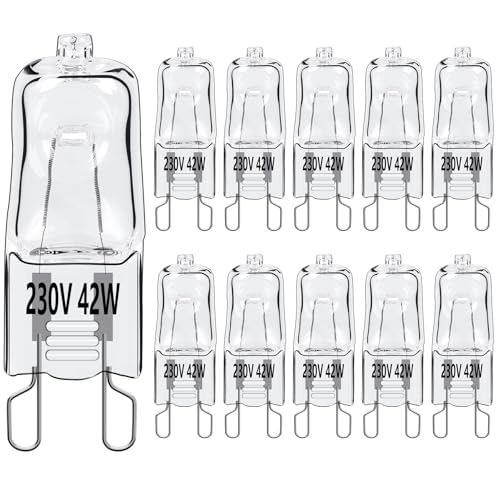 Vanke G9 Halogen Light Bulb 42W Warm White 2800K 840LM 10-Pack