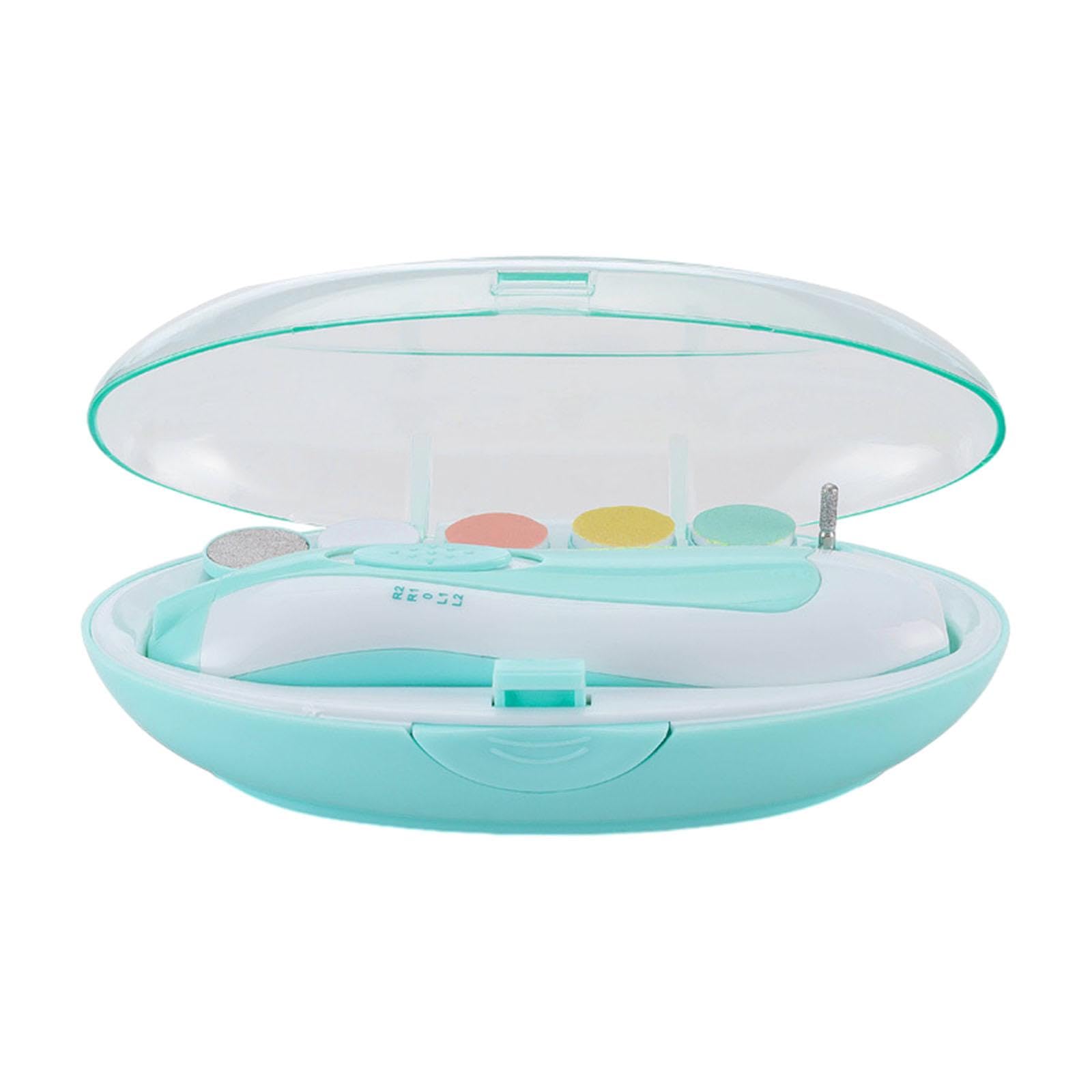 ATORSE Electric Baby Nail Trimmer Ergonomic Grip Multifunctional Baby Nail File Set Blue-image-24