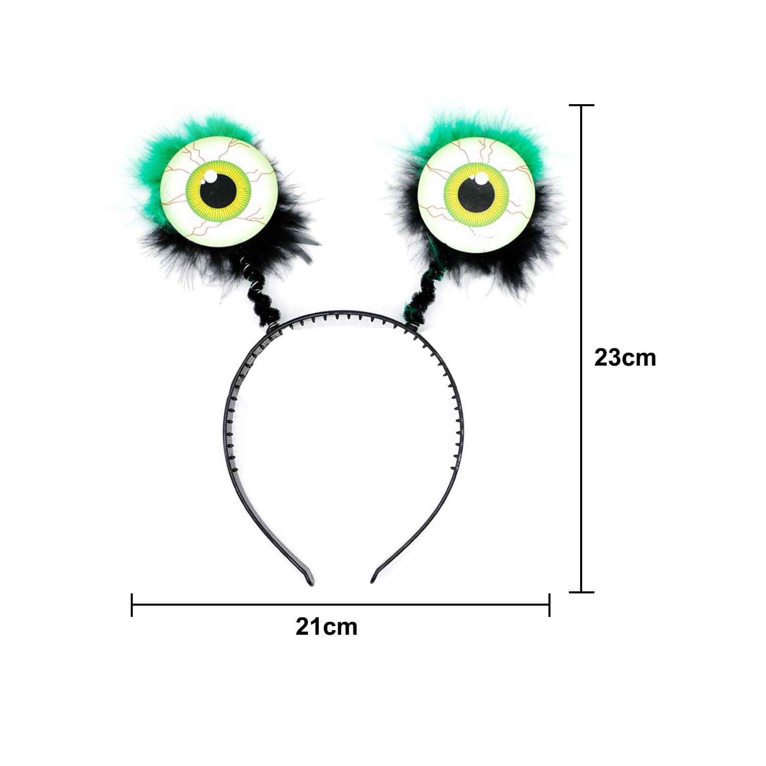 BORFUE Adult Alien Eyes Headband - Big Eye Ball Headpiece for Halloween Party Hair Hoop, Purple,green, 8 cm x 8 cm x 1 cm - Image 2