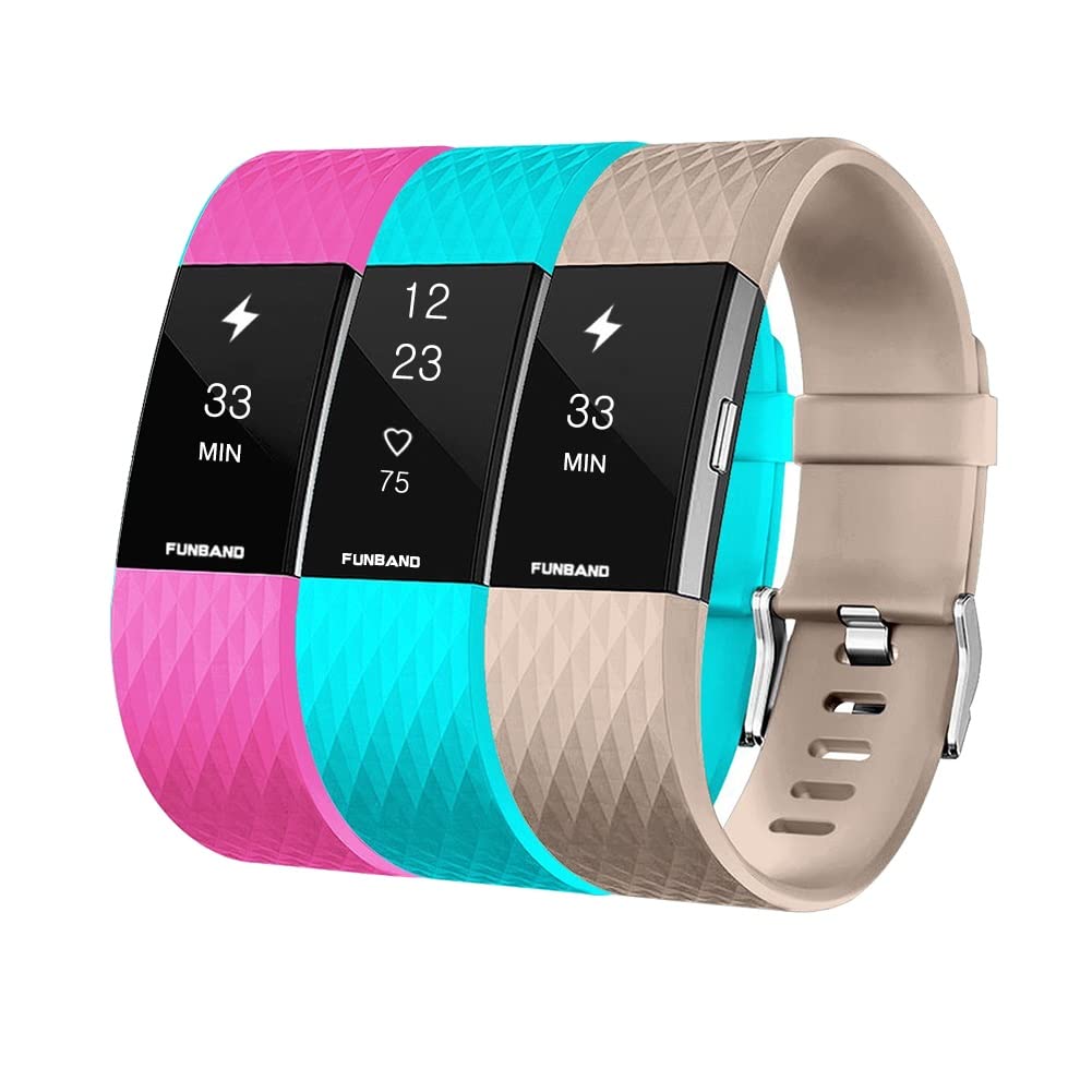 Correa para Fitbit Charge 2, Edición Especial Soft Silicona Deportes Recambio de Pulseras Ajustable Reemplazo Accesorios para Reloj Fitbit Charge 2 Pulsera de Actividad Pequeño y Grande — view 11