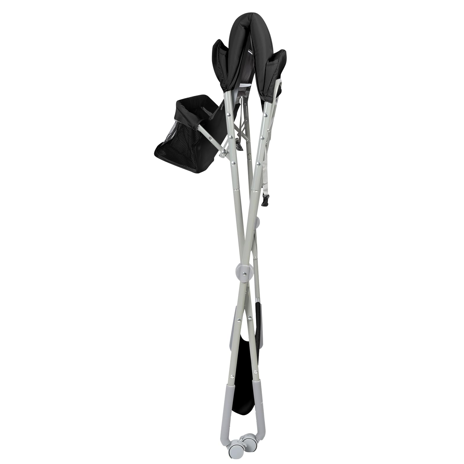 Mueble Cambiador Bebe Plegable y Portátil, Cambiador con 4 Ruedas, 3 Posiciones de Ajuste de Altura, Bañera Cambiador-80 * 58 * 90cm-negro
