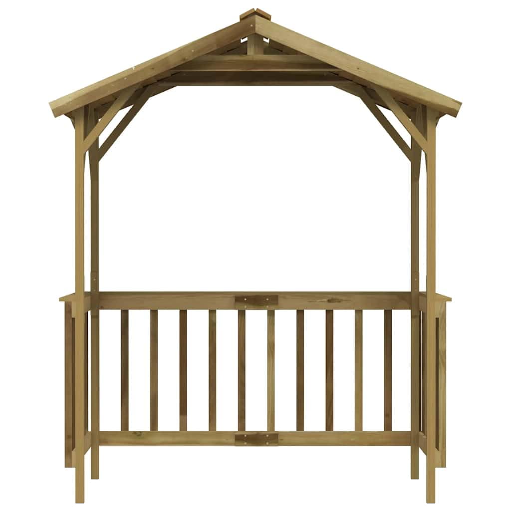 vidaXL Cobertizo de Barbacoa Casetas Casetilla Jardín Patio Muebles Decoración Herramientas Almacenamiento 163,5x93x210 cm Madera Pino Impregnada