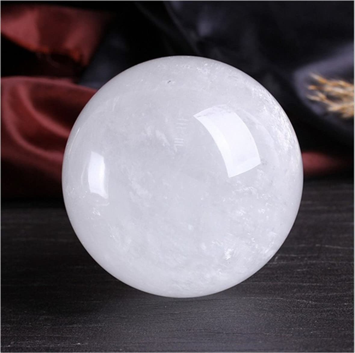 Amazon.co.jp: 白水晶 ボール パワーストーン 丸玉 スフィア 置物 