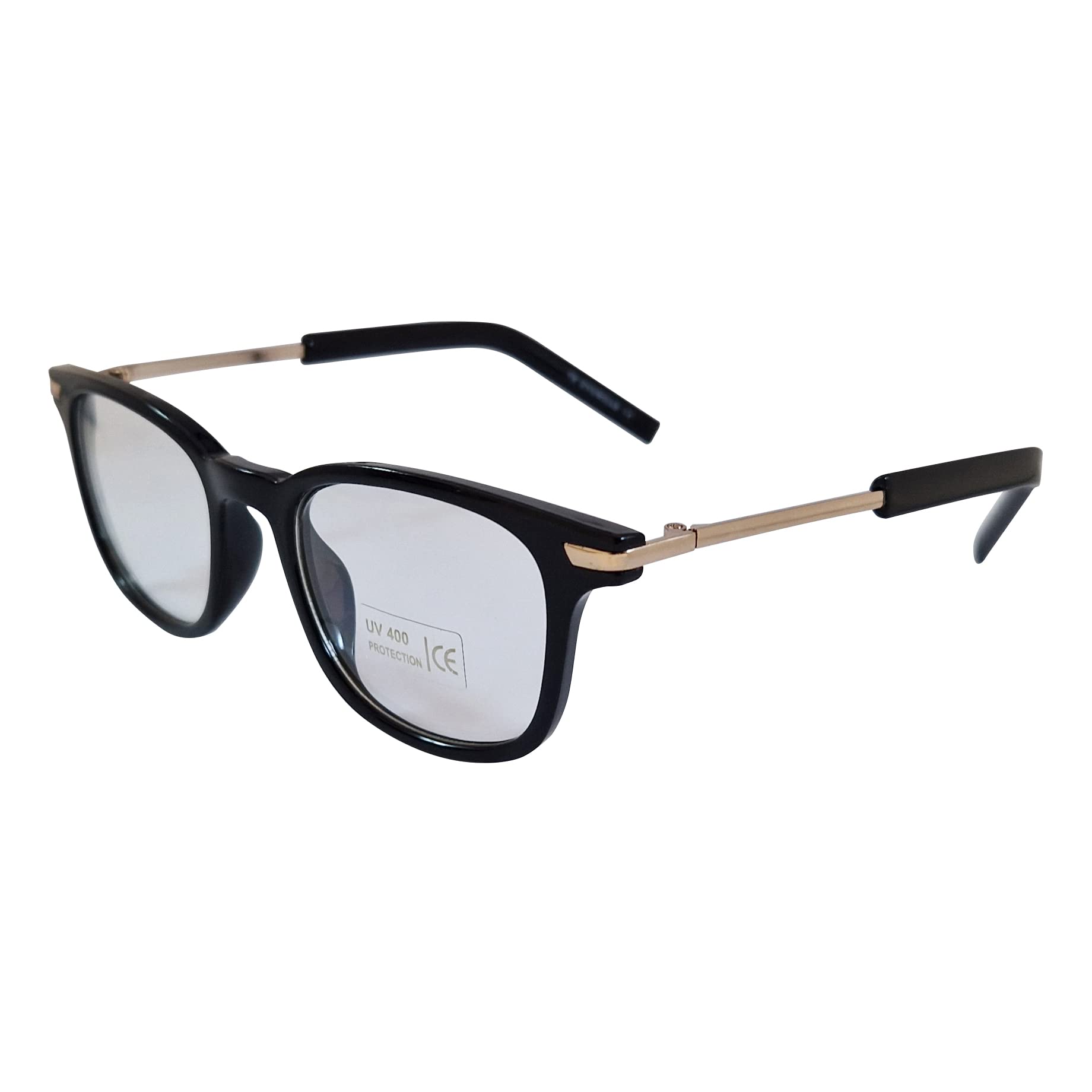 Komonee Unisex Black Frame Sunglasses Rectangle Clear Lens Tint Glasses Designer Mens Womens Uv400 Protection Classic Shades
