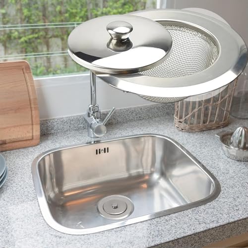 Stainless Steel Sink Drain Filter, Kitchen Sink Strainer with Mesh Design, Waste Catcher for Food Debris and Clog Prevention, Drain Protector