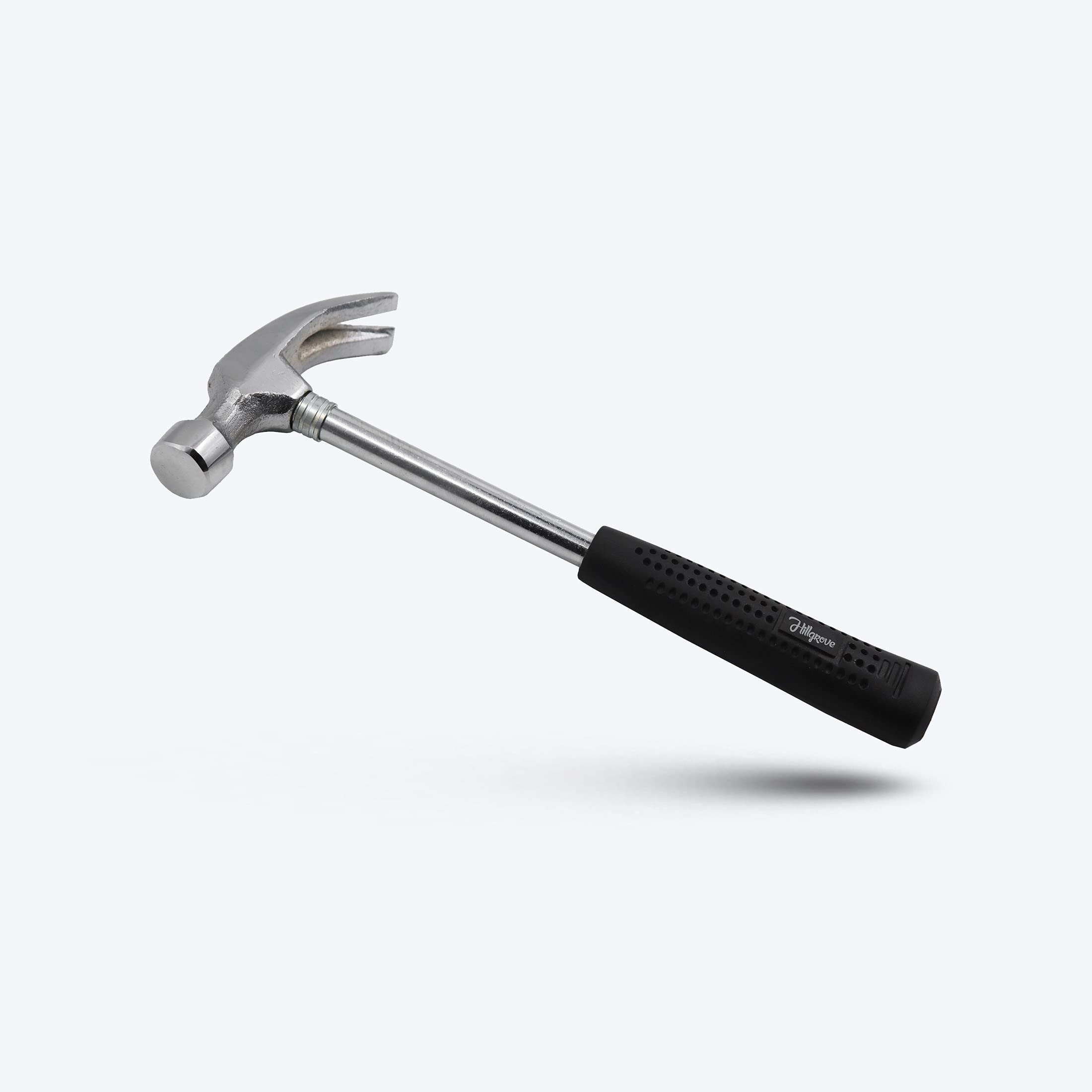 Hillgrove Metalworking Household Rubber Handle Straight Best Claw Hammer Repair Hand Woodworking Tool 10.5 inch Curved Claw Hammer