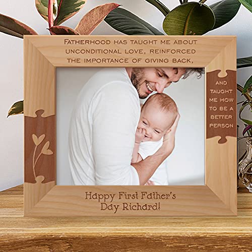 Fatherhood Has Taught Me About Unconditional Love Reinforced The Importance of Giving Back and Taught Me How to Be A Better Person Personalized Wooden Frame-10