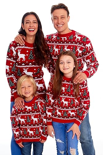 Family Matching ValentinesSweater Mommy and Me Pink Heart Sweater Valentine's Day Knitted Pullovers