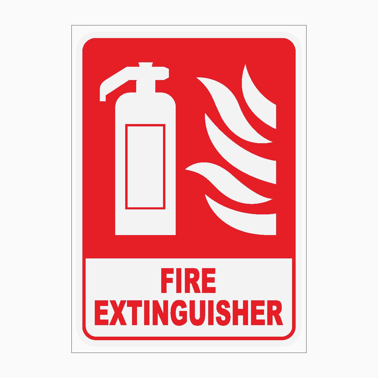 FIRE EXTINGUISHER Sign Metal Tin Sign 8 x 12 inch for Industrial & Commercial Series