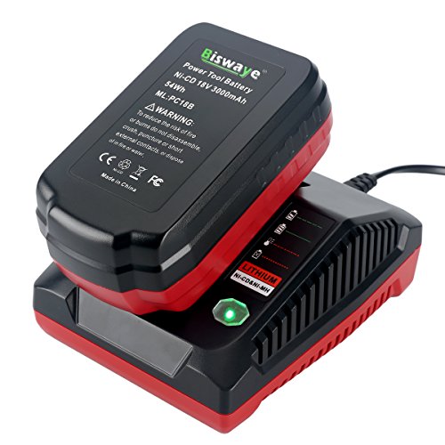 Biswaye 18V Battery Fast Charger Pcxmvc Compatible With Porter Cable 18V Lithium-Ion & Nicad Nimh Battery Pc18B Pc18Blex Pcc489N Pc18B-2 Pc18Bl Pc18Blx #TOP5