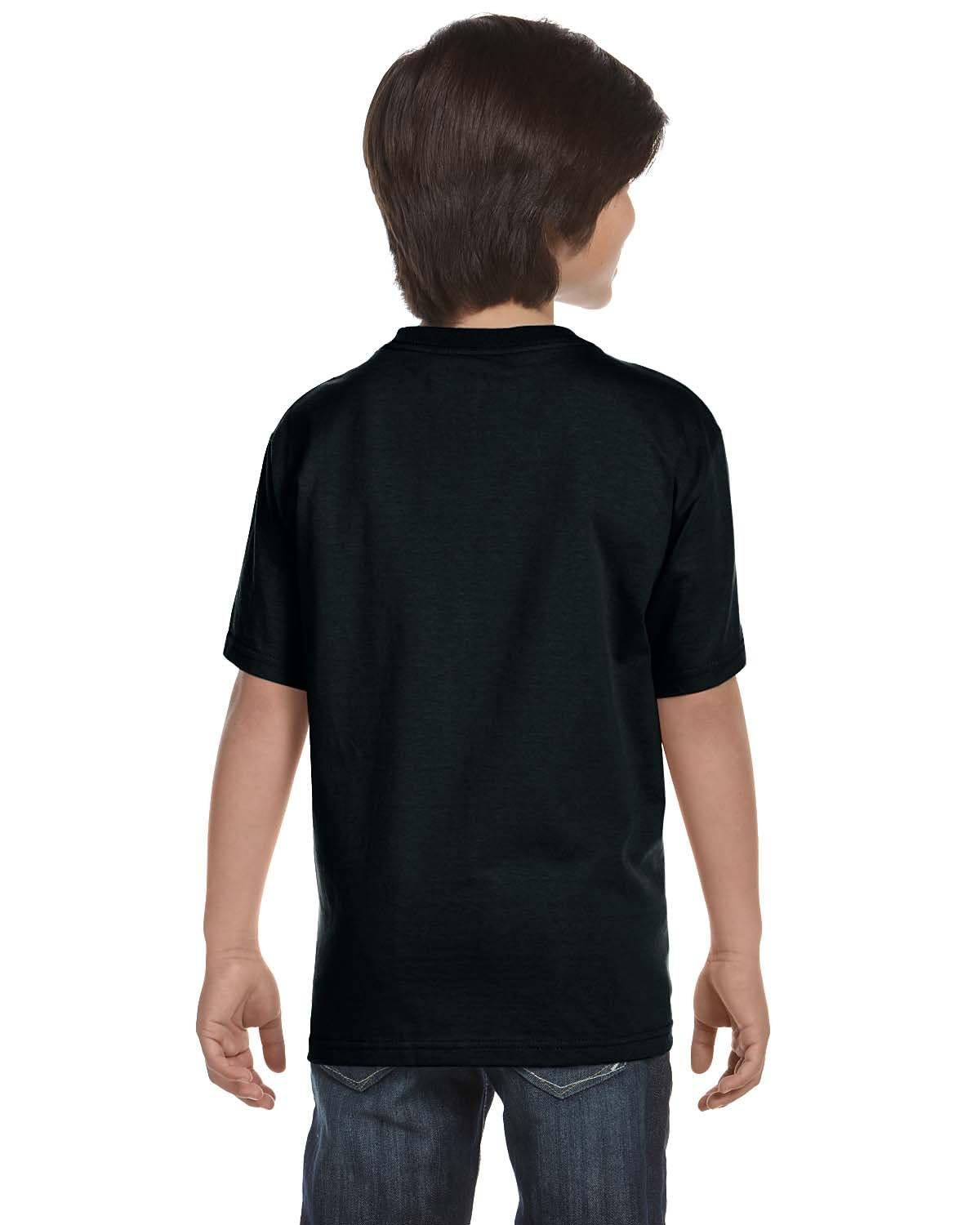 Hanes Big Boys' Comfortsoft T-Shirt (Pack of 6), Black, Medium