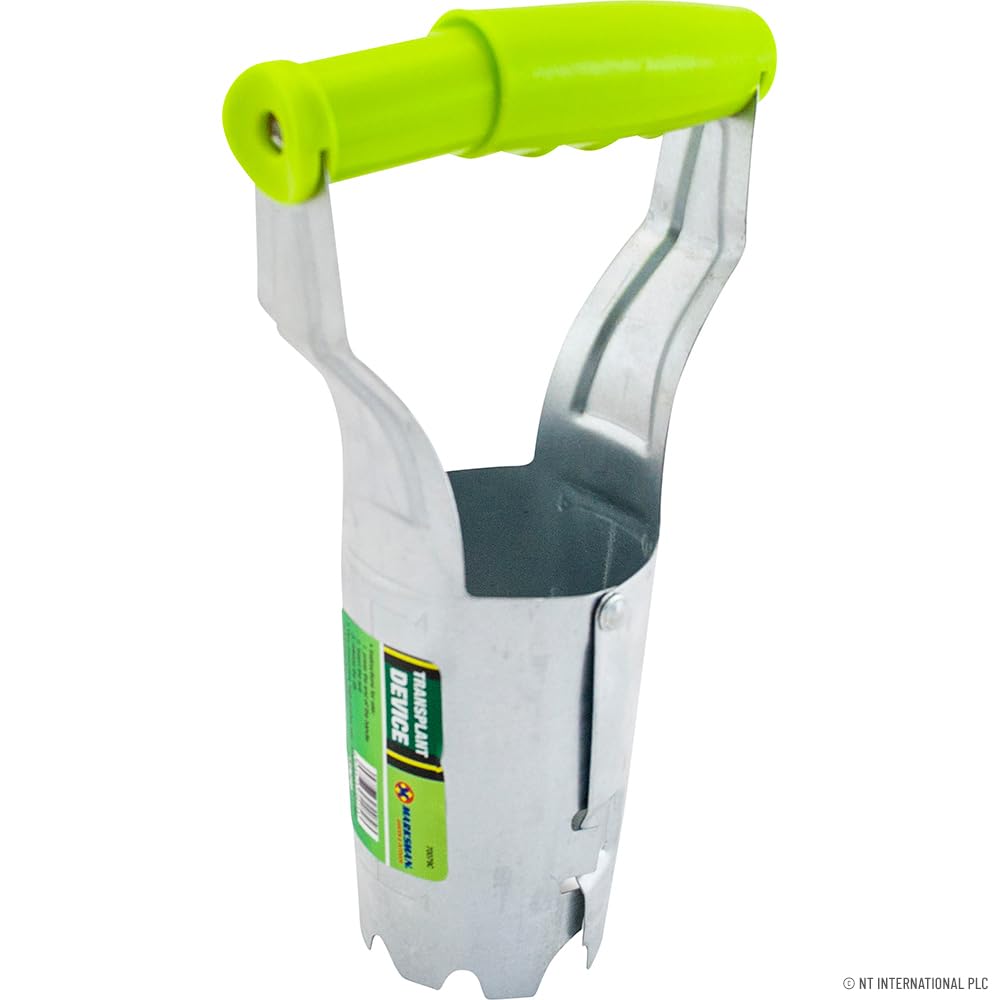 BARGAINS-GALORE Transplanter Device - Manual Plants Transportation Device, Comfy Plastic Handle | Ideal For Gardening, Easy To Use, Without Damaging Garden | Strong & Durable