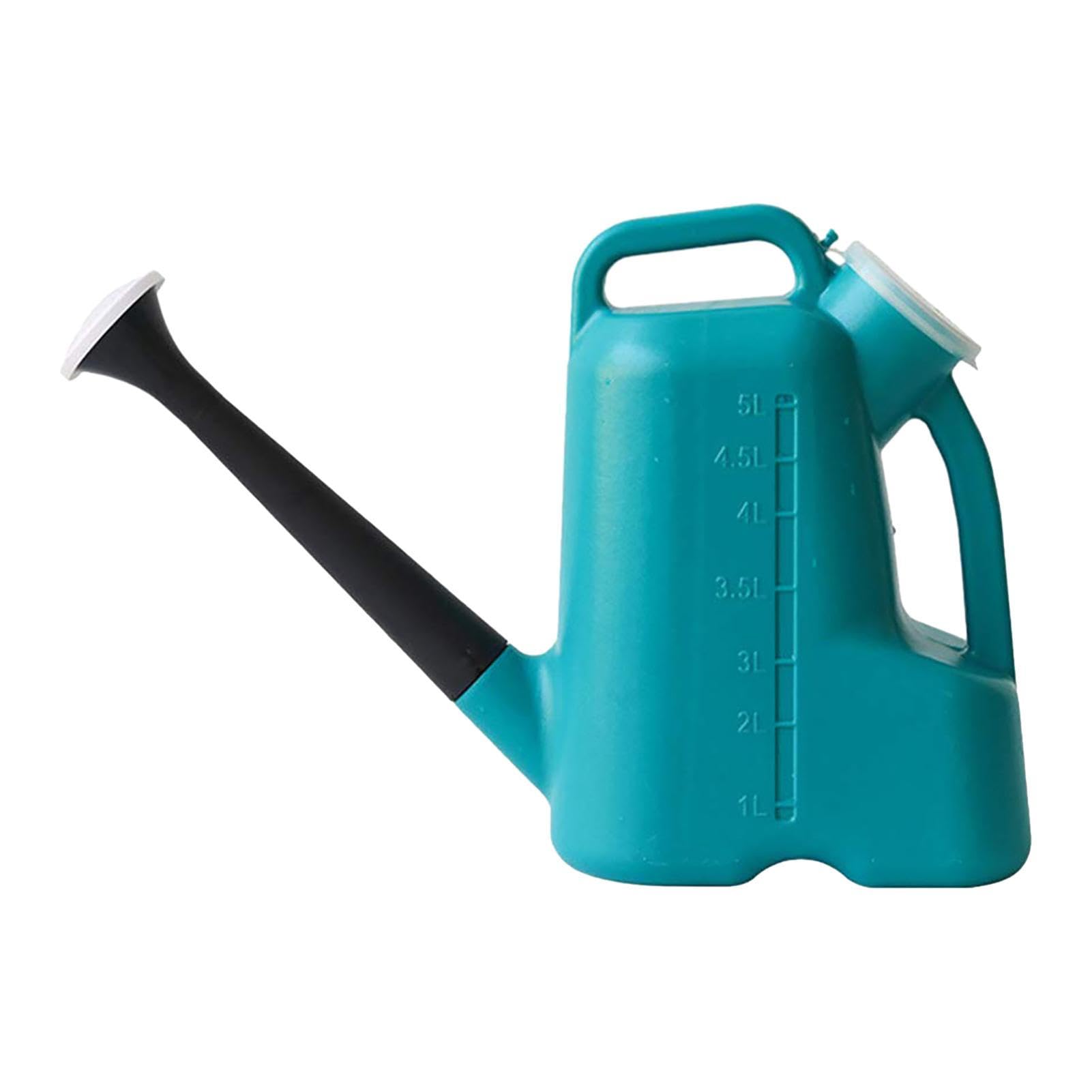 Jomewory Watering Can For Outdoor Plants, Large Outdoor Plant Gallon Watering Can, Long Spout Outdoor Plants Large Flowers, 5L Shower Spout Watering Can with Lid, 22,5x32cm