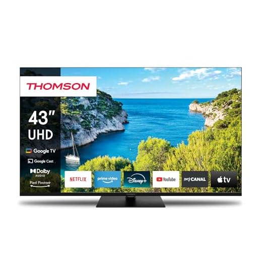 Thomson 43 Zoll (109cm) 4K Ultra HD Smart Google TV, Wi-Fi, Dolby Audio, HDR10, Bluetooth 5.1, Triple-Tuner (Kabel/Satellit/Antenne), HDMI, CI+, A+ Panel - 43UG5C14