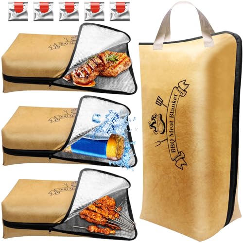 BBQ Blanket for Resting Meat,Meat Resting Bag for BBQ Grill & Smoking - Insulated Waterproof Reusable Thermal Blanket for Turkey, Beef, Pork Ribs - Gift for Men, Barbecue Enthusiasts?21in?