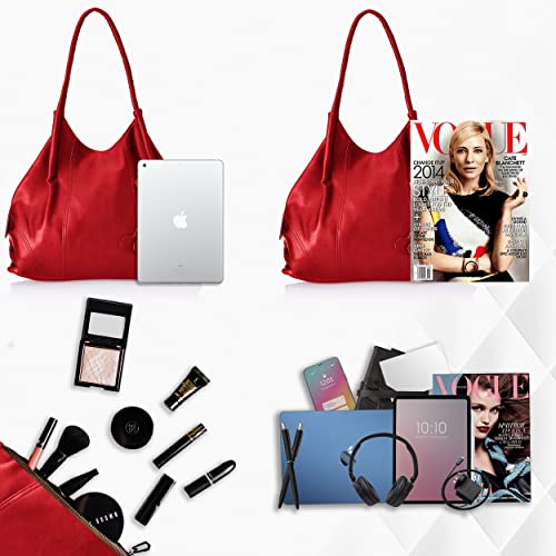 Fostelo Women's Vegan Leather Style Diva Handbags Shoulder Hobo Bag Ladies Purse (Large) (Image - 4)