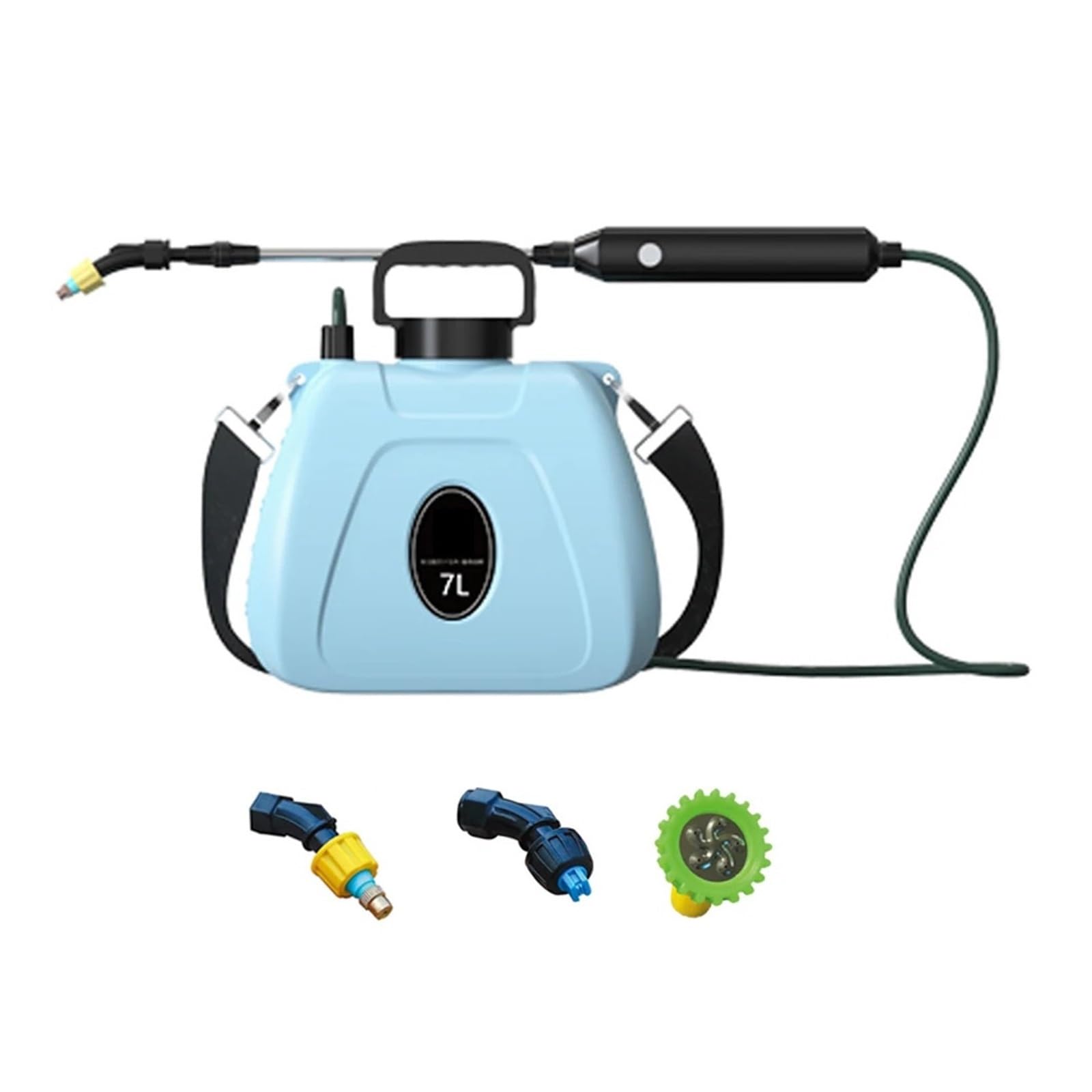 Spruzzatore elettrico, Irrigatore a spalla ricaricabile da 7 litri, spruzzatore elettrico portatile d'acqua for annaffiatoio, for piante giardino(Blue 1500mAh)