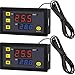 Controlador de Temperatura W3230 LCD Termostato Digital DC 12V 20A Regulador Medidor Interruptor de Control -50-110 Grados Celsius con Sonda Alarma de Temperatura Alta, 2 Piezas