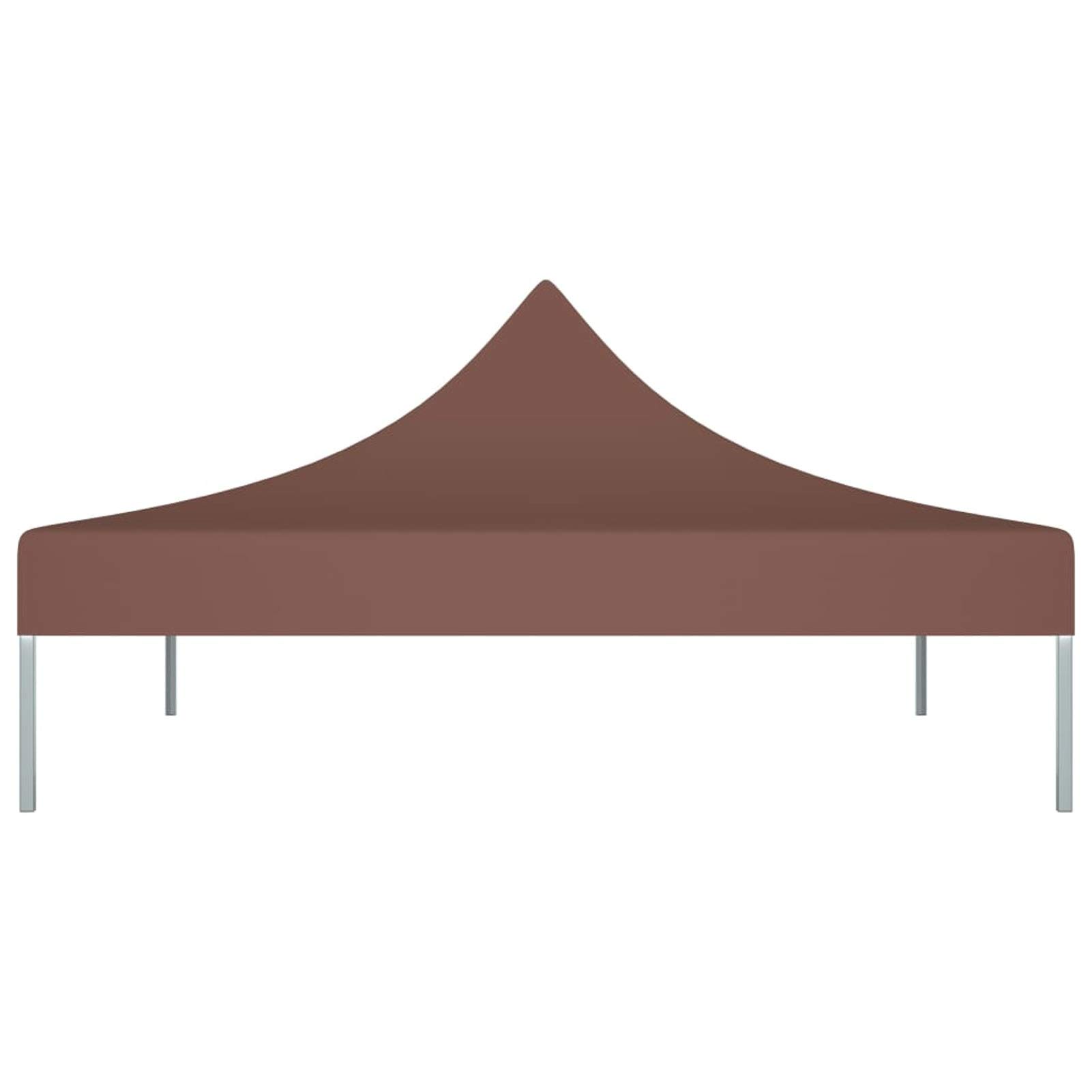 FAXIOAWA Techo de Carpa para Fiestas Toldo de Repuesto para Exteriores Gazebo Cubierta Superior de pabellón Resistente a los Rayos UV y al Agua, Marco de Carpa no Incluido, 3x3 m, 270 g/m², Marrón