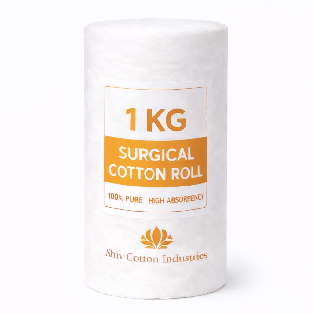 1Kg Surgical Cotton Roll | 100% Pure & Hygienic Absorbent Cotton | High Absorbency for Wound Care, First Aid, Baby Care, Medical & Cosmetic Use | Soft Multipurpose Cotton Roll (SHIV-ROLL-1K13)-image-37