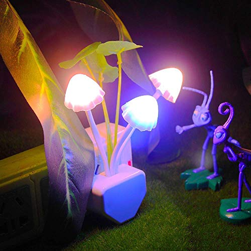 Image of K D Auto on /Off Illumination Forest Lamp with Flowers Night Lamp (Green Crown Plug, Pack of 2)