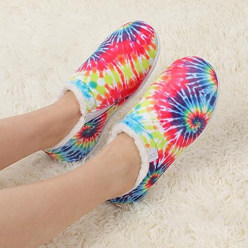 Xihalook Womens Fuzzy Slippers Cozy Slip On Indoor Outdoor House Shoes Colorful thumb #6