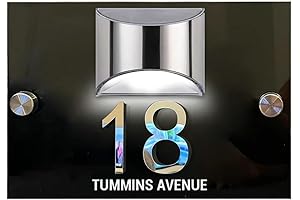 Personalized Illuminated Solar 3D House Number Sign