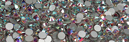 24pcs ss48 (11mm) Crystal AB, Preciosa Genuine Czech Crystals new VIVA12 MC Chaton Rose Flatbacks, 12-Faceted Viva Machine Cut Rhinestone Roses, 48ss clear crystal coated with Aurora Borealis
