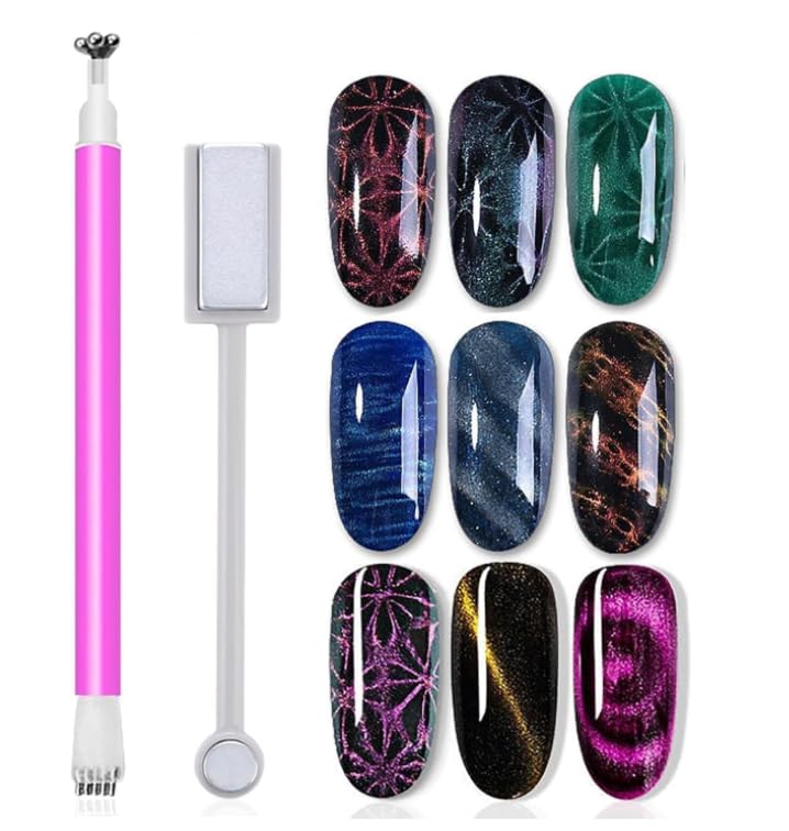 Cat Eye Nail Magnet Flower Stick Cat Eye Double Head Magnet Gel Polish Effect Strong Magnetic Nail Tools-image-27