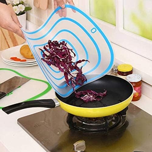 Image of Flexible Cutting Board Mat Non-Slip Clear Plastic Chopping Sheet, BPA-Free Dishwasher Safe, Color-Coded Thin Kitchen Cutting Mat for Meat, Vegetables & Fruits