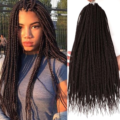 TAOYEMY Box Braids Crochet Hair Extensions 24 Inch 6 Packs, 22 Strands/Pack, Synthetic Braiding Hair for Women & Girls (4#, 24 inch)
