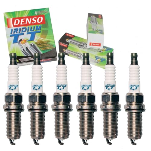 6 pc DENSO Iridium TT Spark Plugs compatible with Toyota Highlander 3.5L V6 2008-2016