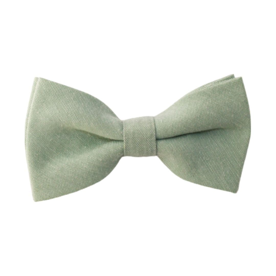 Children's Kids Boys Luxury Cotton Elasticated Bow Tie (French Blue)