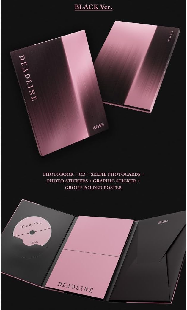 BLACK-PINK 3RD MINI ALBUM [DEADLINE] + Gift (Hologram Sticker & 3 Photocards) (BLACK ver.)