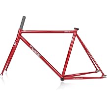 Fixed Gear Bike Frameset 700C Cr-Mo Steel Bike Frames 50/52/55cm Signle Speed Track Bike Frame QR 100mm/120mm BB68mm with Fork